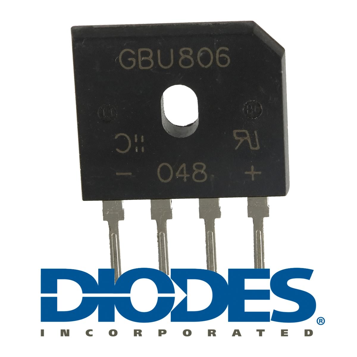 G26980 Diodes Incorporated GBU806 Compact 600V 8Amp Bridge Rectifier