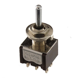 G27112 - Panel Mount Miniature DPDT Center Off Toggle Switch