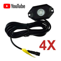 G27521 ` RGB LED Rock Light Kit for Cars / ATVs - 4 Pods Total