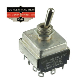 SOLD OUT-G27689 ` Cutler Hammer / Eaton 4PDT Center Off Heavy Duty Toggle Switch