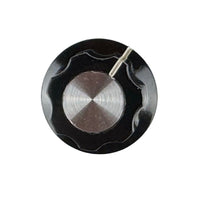 G28415B ` (Pkg 4) Radio Shack 274-0415 Set Screw Aluminum Insert Control Knob for 1/4" Shafts