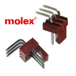 G23670 - (Pkg 10) Molex Right Angle 3 Position Locking Male Header