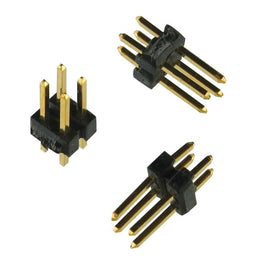 G24458 - (Pkg 10) 4 Pin Gold Plated Header (2 Row x 2 Pin Male)