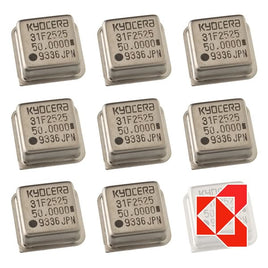 G25060 - (Pkg 10) Kyocera 50.0000MHz 31F2525 Miniature Metal Case Crystal Oscillator