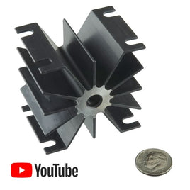 G25432 - Wakefield 302-NN Large Black Anodize Heat Sink for Stud Rectifiers