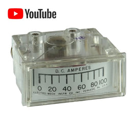 SOLD OUT! - G25863 ` 0-1 Amp DC Current Edgewise Meter with Scale Marked 0-100 Amps