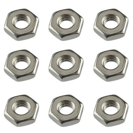 G25989 - (Pkg 100) 10-32 Hex Nut, 18-8 Stainless Steel, 3/8" Flats x 1/8" Thick
