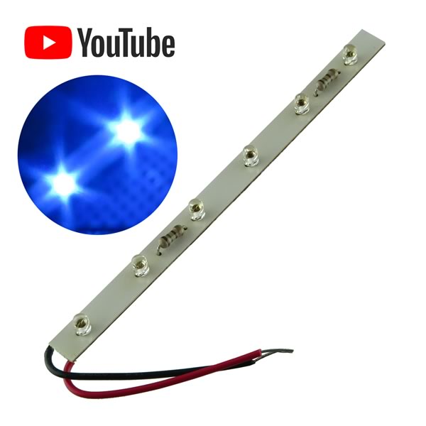 G26407 6 Blue LED 12VDC Bright Light Bar The Electronic Goldmine