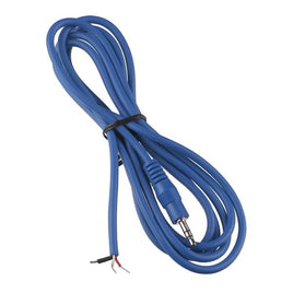 G26509 - Blue Stereo 3.5mm Cable 6ft Male Plug to Strip Leads