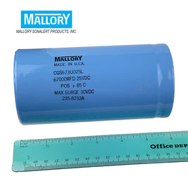 SOLD OUT! - G26308 ` Mallory CGS673U025L 67000MFD 25VDC Computer Grade Capacitor