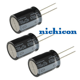 G27040 - (Pkg 3) Nichicon 4700uF 25V Radial Electrolytic Capacitor