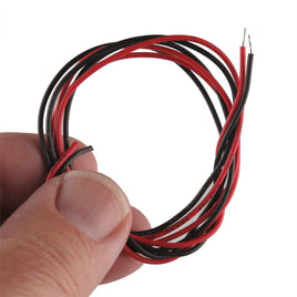 G27052 - 18" Red & Black Flexible Insulated 26GA 300V Rated Stranded Wire