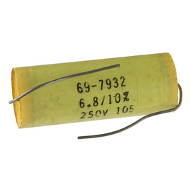 G27055 - 6.8UF 250V Axial Polyester Film Capacitor