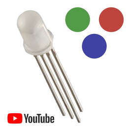 T1-3/4 (5mm) RGB LED with Diffused Lens (5-pack)