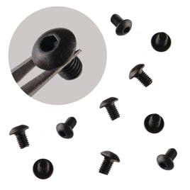 G27064 ~ (Pkg 25) Black Oxide Steel M4-0.7 x 6mm Button Head Allen Socket Drive Machine Screws