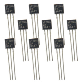G27130 - (Pkg 10) Fairchild 2N3417 TO-92 Silicon NPN 50V 0.5Amp Transistor