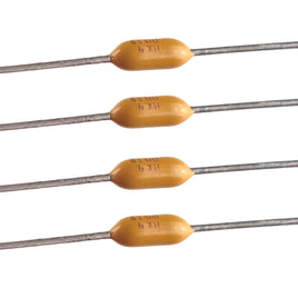 G27167 ~ (Pkg 10) Tiny Axial 0.1uF (104) 50V K5R Mono Capacitor