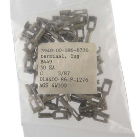 G27192 - (Bag of 50) Terminal Lug with Lip for 18 to 22 AWG Wire