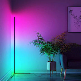 G27918 - Corner Color Changing 63" Tall LED Floor Lamp for Gaming Room