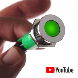 G27233 ` APEM Q16F1CXXG24AE 24VAC/DC Larger Stylish Panel Mount Indicator