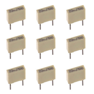 Clearance! G27272 + (Pkg 10) Miniature 0.022UF 100V (22nj100) Film Capacitor