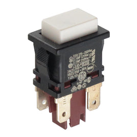 G27309 ~ Rectangular White Button "Snap In" Momentary Switch