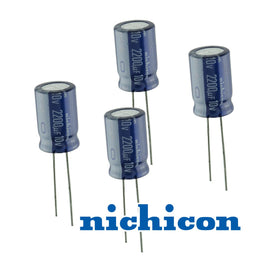 G27420 - (Pkg 4) Nichicon 2200UF 10V Radial Electrolytic Capacitor