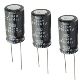 G27439 ~ (Pkg 3) Nippon Chemi-Con 47uF 200V 85° Radial Electrolytic Capacitors