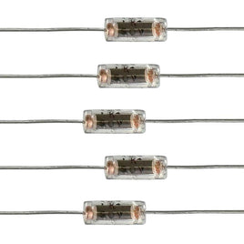 G27456 ~ (Pkg 5) Unitrode Compact Glass Axial Capacitor 0.15uf (154) @ 50V