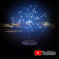 G27461 ` 5 Amazing & Beautiful 120 LED Solar Rechargeable Cool White Nighttime Firework Display