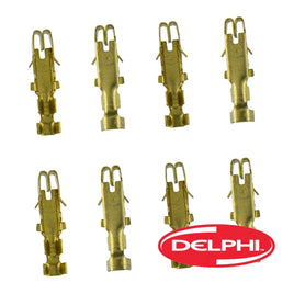 G27482 ~ (Pkg 25) Delphi Pac-Con (DPS) Term F Pac/On Brass Automotive Crimp Cable Connector 12020321-L