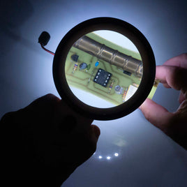 SOLD OUT! - G27498 - Powerful Glass Lens Magnifier with 12 White LEDs