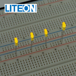 G27514 ~ (Pkg 10) LiteON Bright Yellow Rectangular LED LTL-403Y