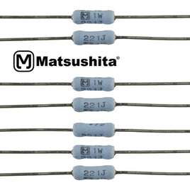 G27595 - (Pkg 8) Matsushita 220 Ohm (221J) Metal Oxide 1 Watt Resistor 5%