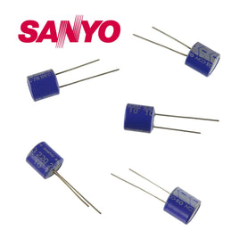G27596 ~ (Pkg 5) Sanyo Compact 220uF 10V 105ÂºC Radial Electrolytic Capacitor
