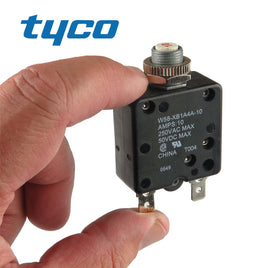 G27622 ~ Tyco Panel Mount 10Amp 250VAC/50VDC Circuit Breaker W58-XB1A4A-10