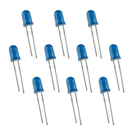 G27666 ` (Pkg 10) Diffused 5mm Bright Blue LED