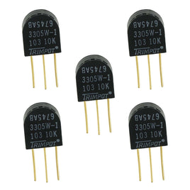 Pumpkin Pick! G27695 + (Pkg 5) Bourns Model 3305W-1-103 10K Ohm Side Adjustment Cermet Trimit® Potentiometer