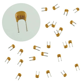 G27727 + (Pkg 25) Tiniest 0.1uF (104) 50V Thru-Hole Mono Capacitor