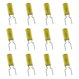 G27737 ~ (Pkg 10) Small 0.0033uF (3300pf/332) 100V Mylar Capacitor
