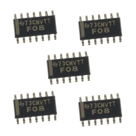 G27770 ~ (Pkg 5) 74F08 SOIC-14 SMD Quadruple 2-Input Positive-AND Gate