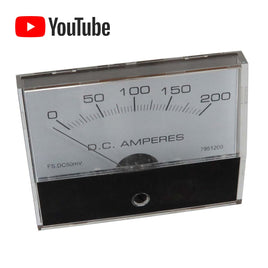 SOLD OUT! G27785 ~ 50 Millivolt Analog Meter Giant 3.8" x 2.9" with 0-200 DC Amp Face