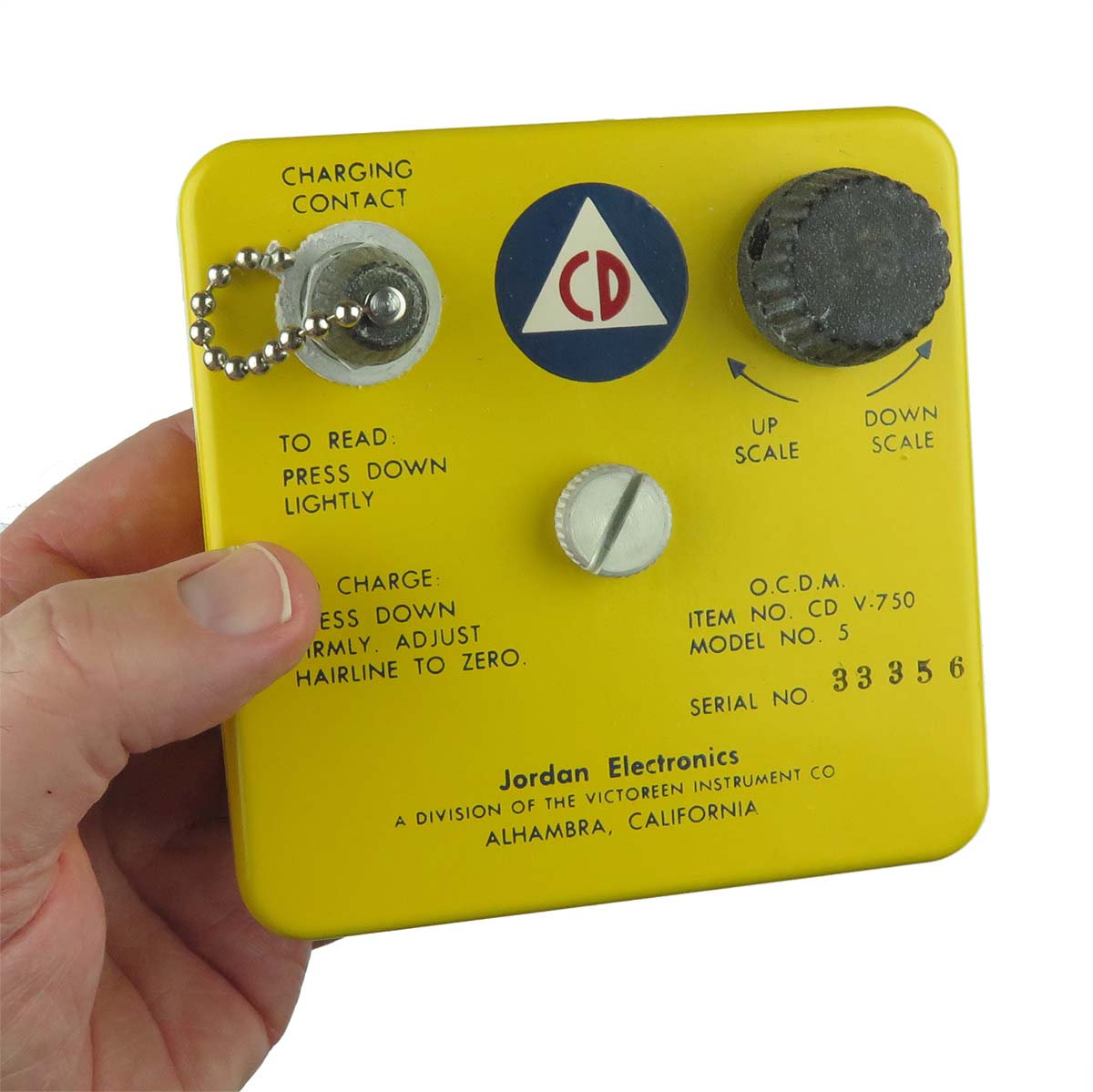 G27804 ^ Jordan Electronics Civil Defense CD V750 Dosimeter Pen Charg