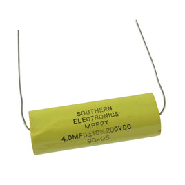 G27877 ` Southern Electronics 4.0MFD 200V Axial Polyester Capacitor