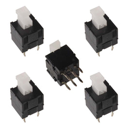 G27969 - (Pkg 5) Push On/Push Off DPDT PC Mount Pushbutton Switch