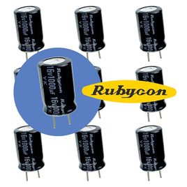 G27987 - (Pkg 10) Rubycon Compact 1000uF 16V Radial Capacitor