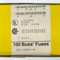 G28066 ~ (Factory Box 100) Bussmann MDV-4/PT Slow Blow Pigtail Fuse