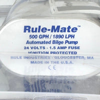 SOLD OUT! - G28151 - Rule-Mate 500GPH / 24V Automatic Bilge Pump USA - 1 Available