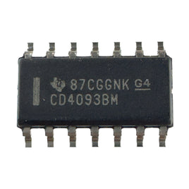 G28278 ~ (Pkg 10) Texas Instruments CD4093BM Quad 2-Input NAND Schmitt Triggers SMD SOIC-14 Case