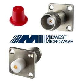 G28315 ~ Midwest Microwave P/N 10811-0001 TNC-215-5630-001 TNC Straight Flange Mount Jack Receptacle TAB Terminal